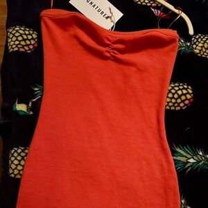 Orange signature tube dress NWT 24 inches long